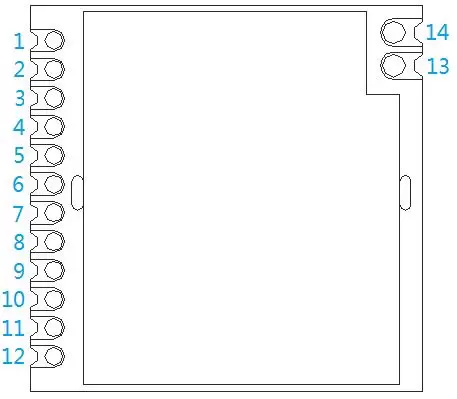 Definição de pinos do módulo RF front-end Si4438 433MHz 100mW RF4438PRO