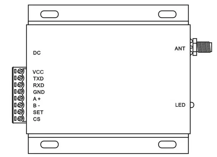 Definição de pinos dos módulos sem fio RF Uart de rede Mesh SV6500