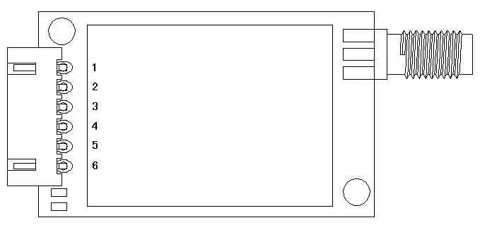 Definição de pinos do módulo RF Uart SV611