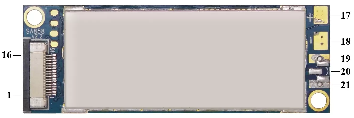 Definição de pinos do módulo sem fio SA858.