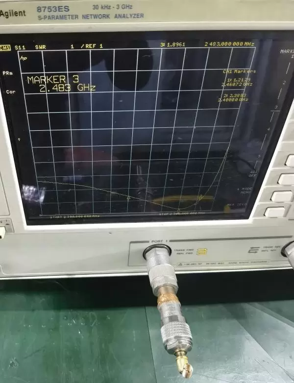 Gráficos de ROE da antena de mola SW2400-TH11