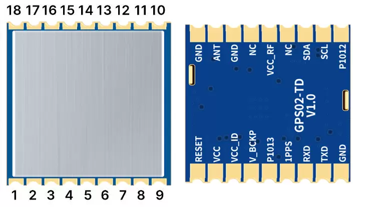 Definição de pinos do módulo GPS GPS02-TD