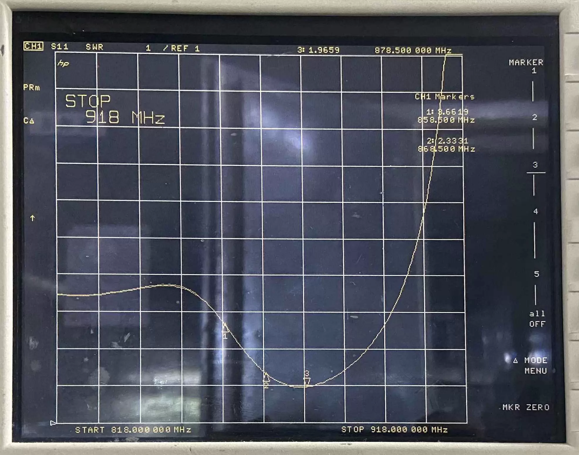 ROE da antena de mola de cobre de 915 MHz SW915-TH06