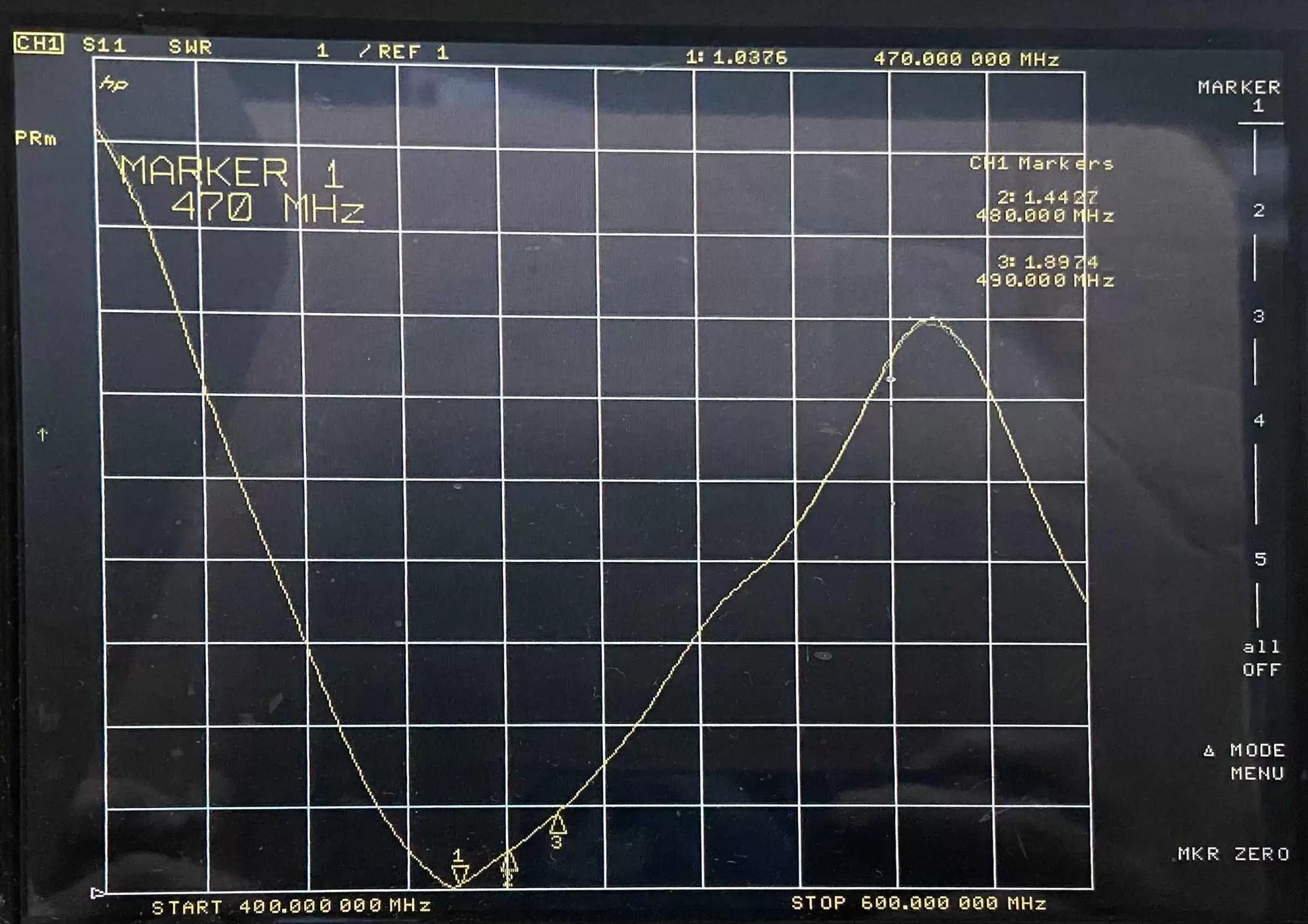ROE da antena de mola de cobre UHF de 490 MHz SW490-TH50