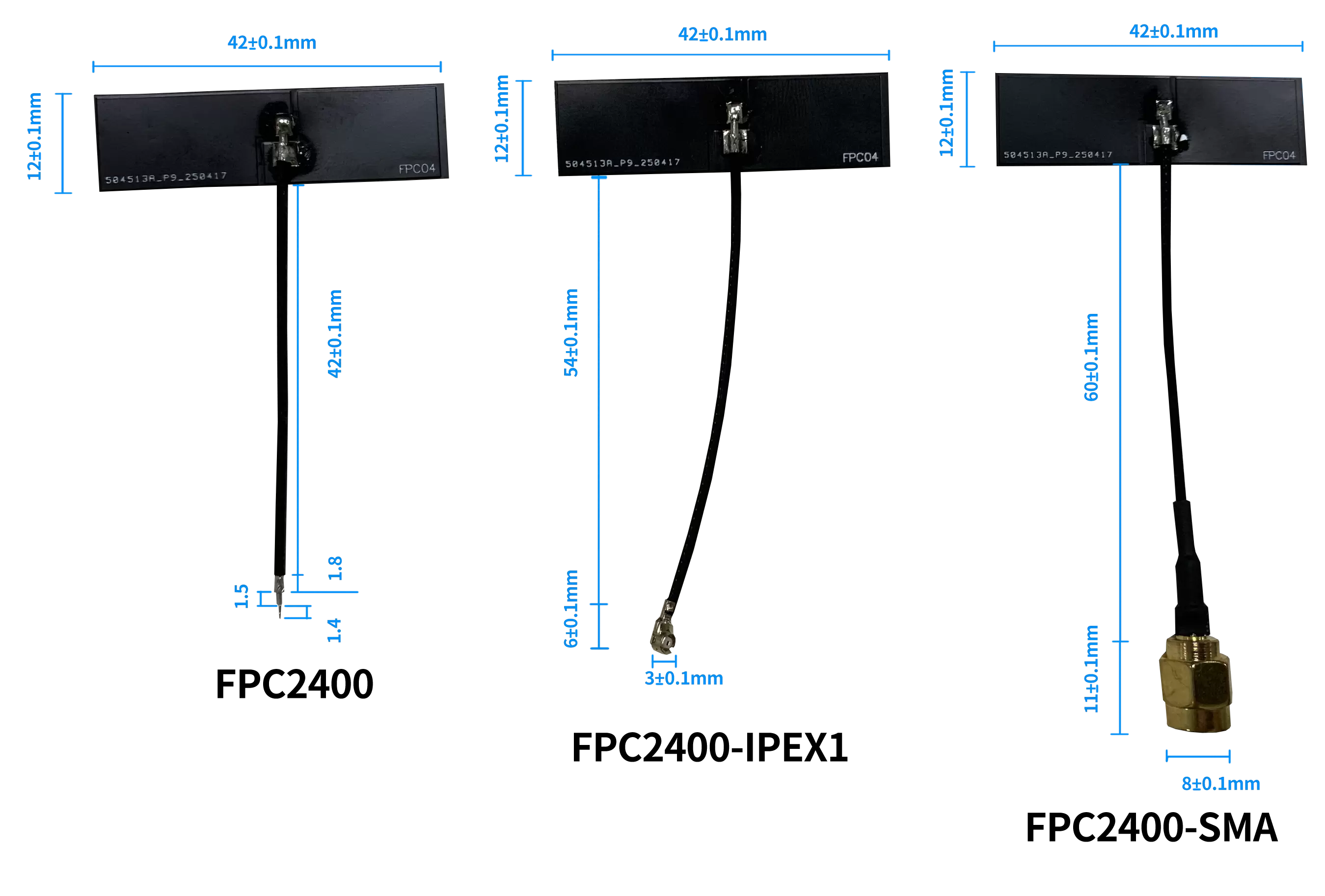 Antena FPC tamanho FPC2400