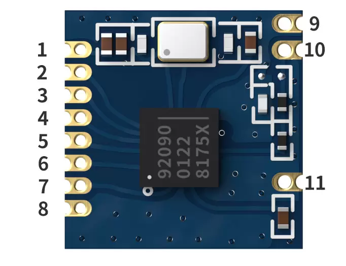 RF9209: M&oacute;dulo sem fio RF de alta sensibilidade de 2,4 GHz