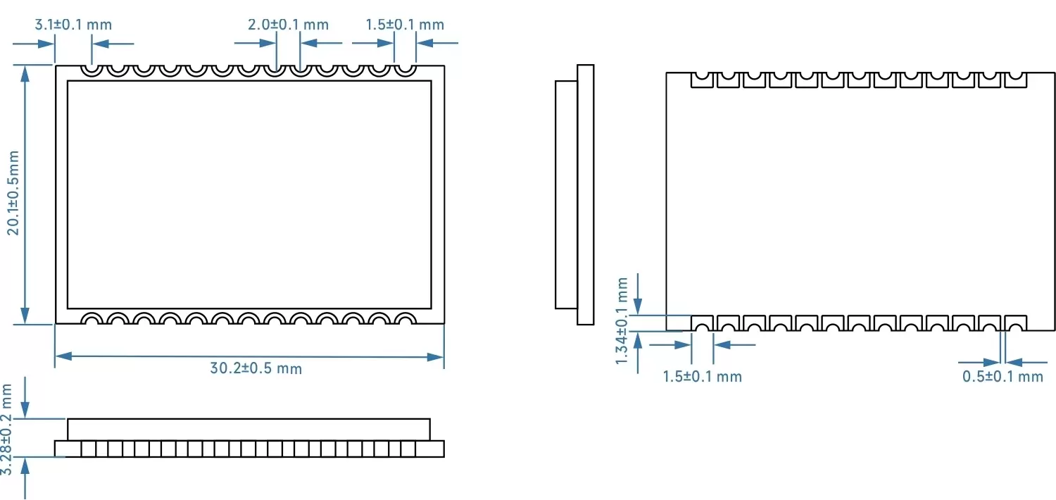 Módulo de áudio full-duplex tamanho SA618F22-C1